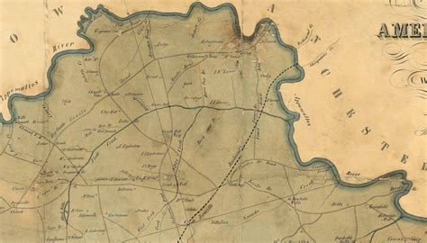 Amelia County Virginia 1850 Old Wall Map With Homeowner Etsy Singapore