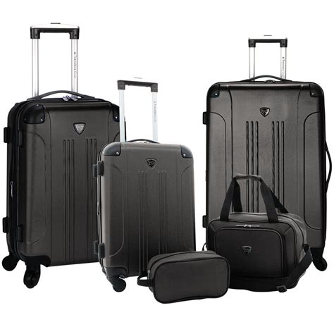 Travelers Club 5 Piece Hardside Rolling Vertical Luggage Collection