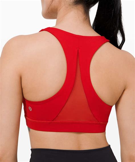 Lululemon Invigorate Bra Medium Support Bc Cup Dark Red Lulu Fanatics