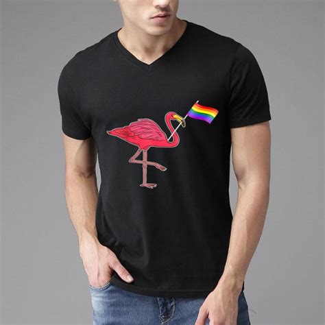 Pride Flamingo Lgbt Rainbow Flag Gay Shirt Hoodie Sweater Longsleeve T Shirt