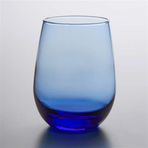 Libbey 231l 15 25 Oz Tidal Blue Stemless White Wine Glass 12 Case