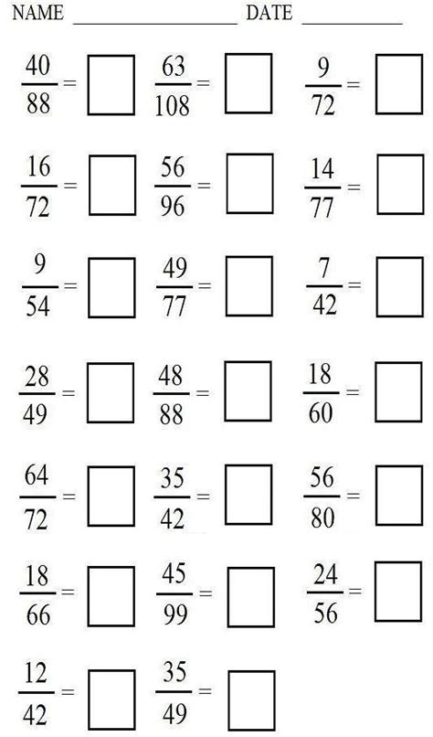 Free Printable Fraction Worksheets and More