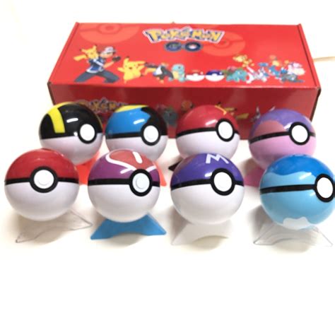 8 Pokeball T Set Pokemon Go Ball Action Figures Toy Ebay