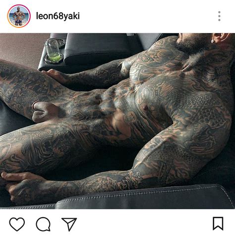 Body Builder Tattoo Big Cock Leon Yaki Yaki Boy Photo