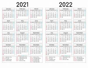 2021 And 2022 Calendar Printable 12 Templates Calendar Printables