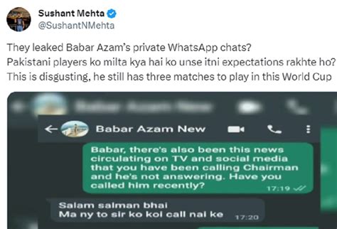 Babar Azam Leaked Video And Private Chat Scandal