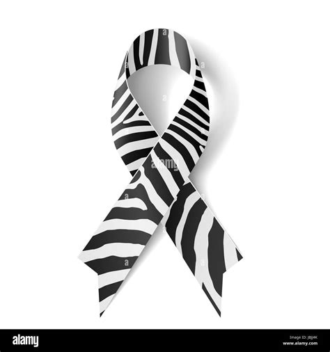 Zebra Print Ribbon As Symbol Of Rare Disease Awareness Ehlersâ€ Danlos
