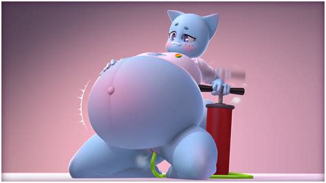 Rule 34 1girls Air Inflation Anthro Belly Belly Inflation Big Belly Bloated Bloated Belly Blue
