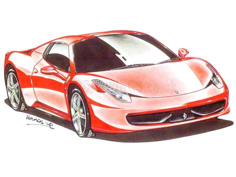How to draw a ferrari. Car Drawings