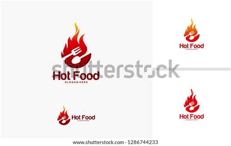 Hot Food Logo Designs Concept Food Stock Vector Royalty Free 1286744233 Shutterstock