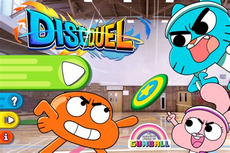 🕹️ play the amazing world of gumball disc duel game free online html gumball frisbee pong