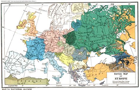 Racial Ethnic Map Of Europe 1919