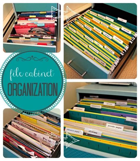 Learn how to better organize your file cabinets and tax papers! I love this trick! | Filing cabinet organization, Cabinet ...