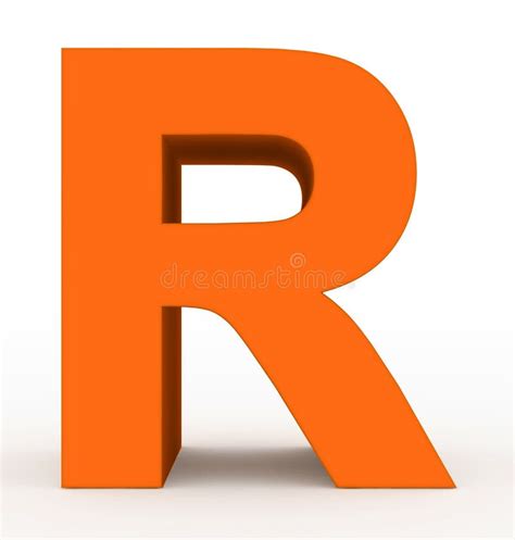 Letter R 3d Orange Isolated On White Stock Illustration Illustration