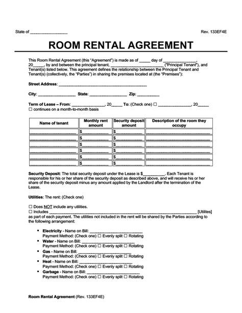 A letter of intent is a document that will form the basis of the final lease agreement between a landlord and a tenant. Room Rental Agreement Form | Create a Free Room Rental Agreement