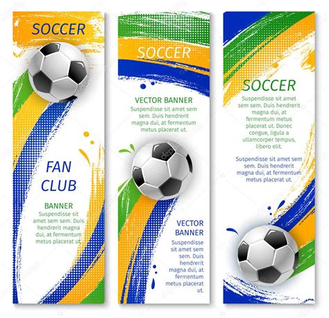 Soccer Game Banners For Sport Design — Stock Vector © Seamartini 178829222