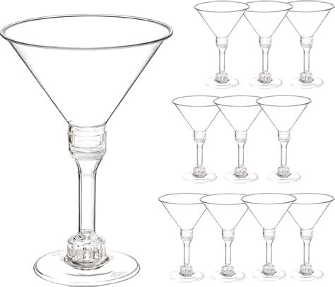 Cheers To Worry Free Fun Plastic Martini Glasses