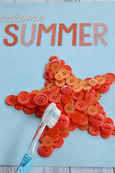 Easy Summer Button Craft And Free Printable
