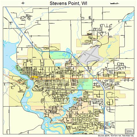 Stevens Point Wisconsin Street Map 5577200