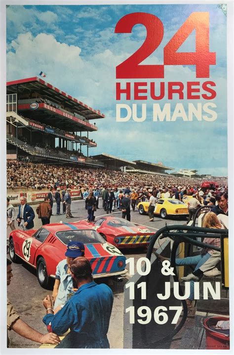 Heures Du Mans Original Vintage Le Mans Racing Poster Original Vintage Movie Posters