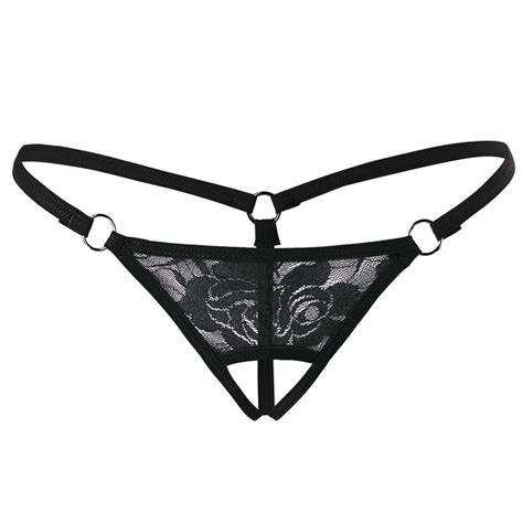 2019 sexy women lingerie lace crotchless g string bikini underwear underpants women sexy micro