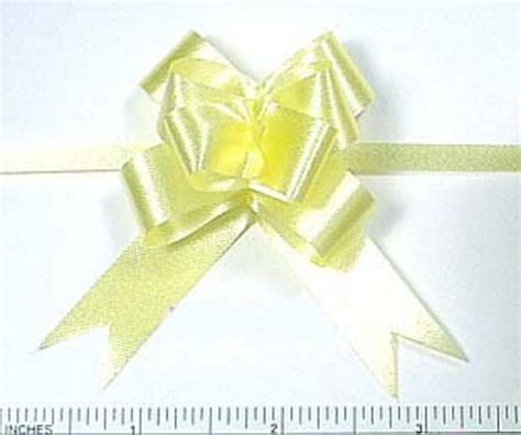 100 Yellow Pull String Ribbon Bows Wedding Favors Specialty Etsy