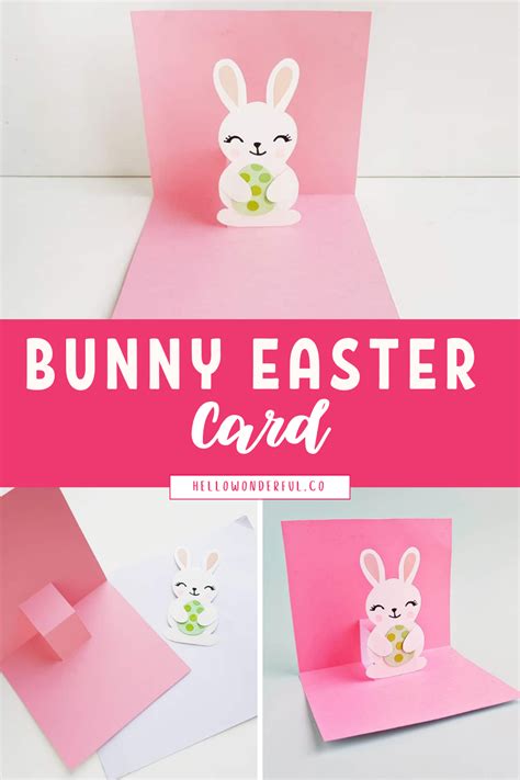 Pop Up Bunny Easter Card Cute Easter Craft For Kids With Free