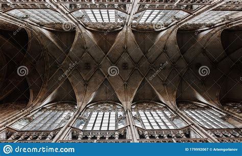 Inside Interior Of St Vitus Cathedral In Prague Castle Czech Republic