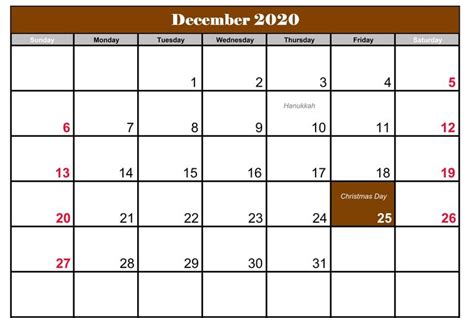 December 2020 Holidays Calendar December Holidays Holiday Calendar