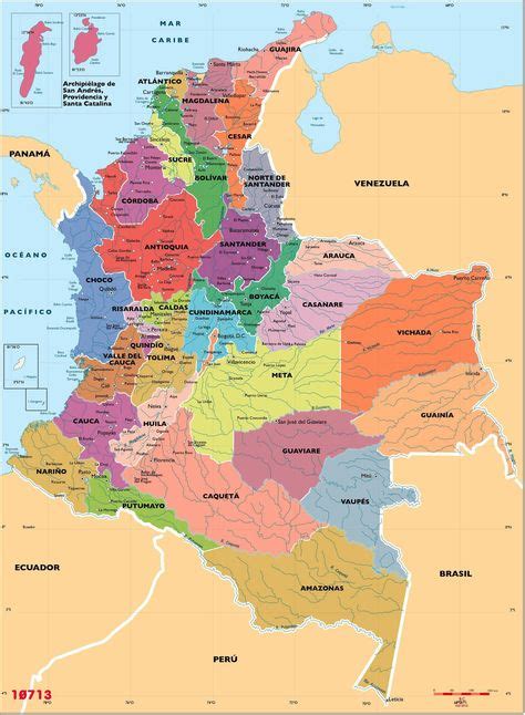 Mapa De Colombia Con Imágenes Mapa De Colombia Ciudades De