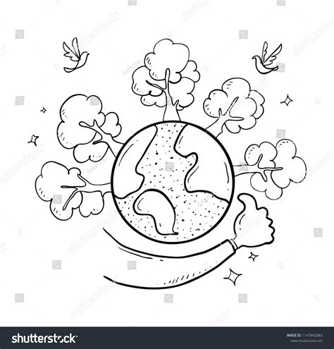 Save Earth Doodle Stock Vector Royalty Free 1147642883 Shutterstock