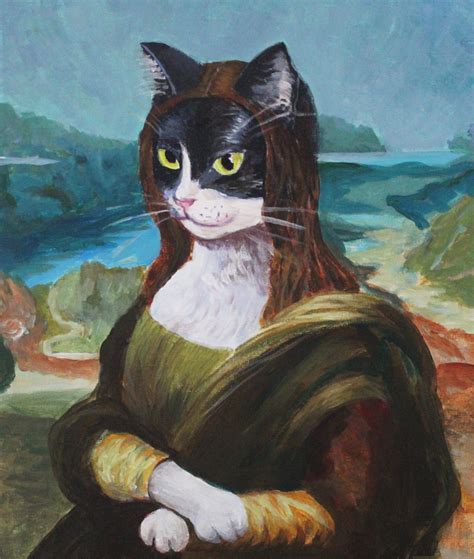 Mona Liisu Cat Shirt Cat Pillow Cat Cat Mona Lisa Painting Etsy