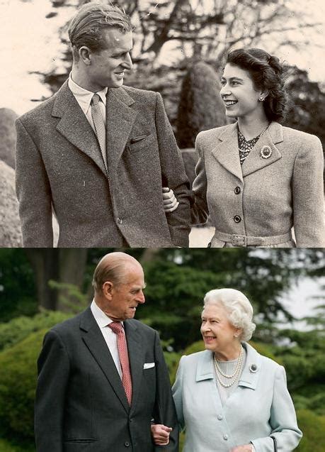 Prince philip and queen elizabeth ii tied the knot at westminster abbey on nov. Famous Royal Couple Retake Engagement Photo 65 Years Later ...