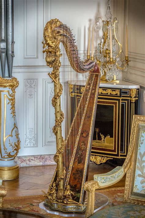 Versailles France Harp In Grand Cabinet Of Madame Adelaide