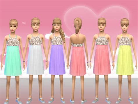 Girl Sequin Detail Party Dress By Melisa Inci At Tsr Sims 4 Updates