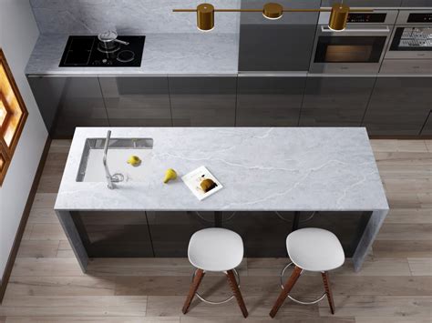 Veined Quartz Countertops That Mimic The Look Of Natural Stone