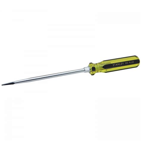 A power tool with a flat head bit could easily slip the end of the screw, losing control. Flat 3/8 Screwdriver
