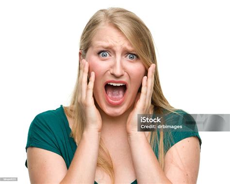 Scared Young Woman Stock Photo Download Image Now Women Fear