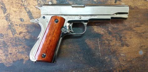 Us Colt 1911 Silver Nickel Pistol Model