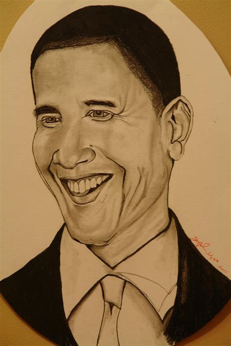 President Barack Obama Drawing By Shawn Brooks