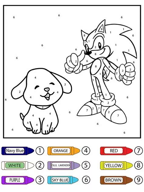 Sonic The Hedgehog Color By Number Malvorlagen Kostenlose Druckbare