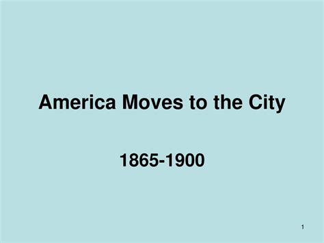 Ppt America Moves To The City Powerpoint Presentation Free Download