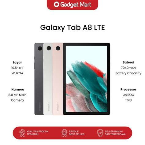 Jual Samsung Galaxy Tab A8 Lte 4128gb Garansi Resmi Gray Di Seller Gadget Mart Official