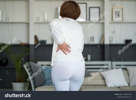 Back Pain Kidney Inflammation Woman Suffering Stock Photo 2148837195