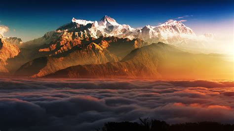 X Resolution Mountains In Clouds X Resolution Wallpaper Wallpapers Den