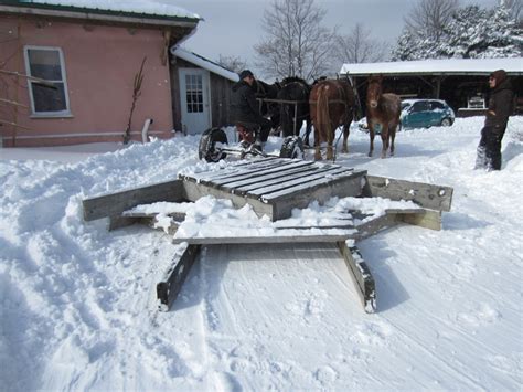 Horse Drawn Snowplow Photo
