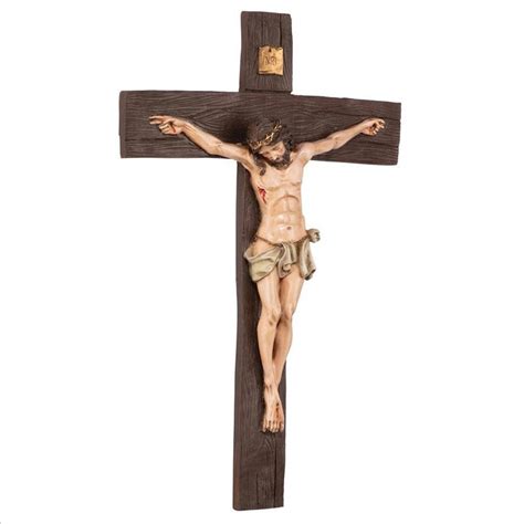 Christ Crucifixion Cross Wall Sculpture Design Toscano