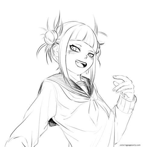 Himiko Toga Coloring Pages My Hero Academia Coloring Pages Coloring
