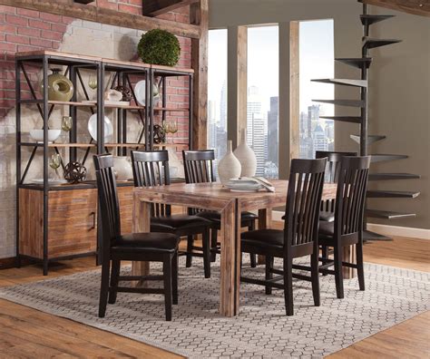 Get free shipping on qualified rustic dining room sets or buy online pick up in store today in the furniture department. Modern Rustic Sierra Brown Alpine Rectangular Leg Dining Room Set from John Thomas | Coleman ...