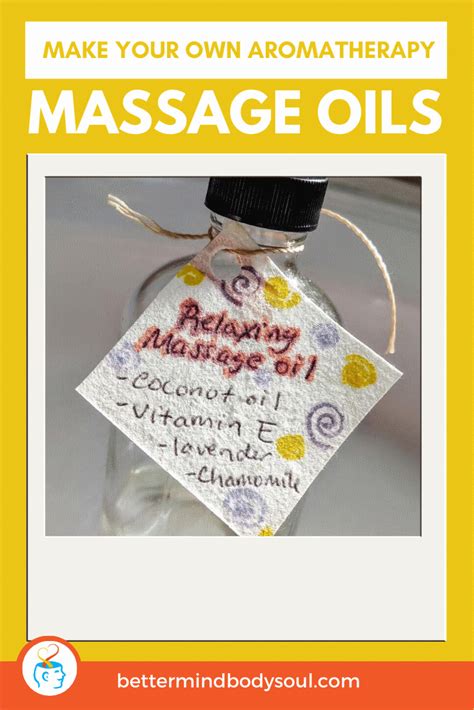 Make Your Own Aromatherapy Massage Oils Massage Oil Diy Massage Oil Aromatherapy Massage Oils